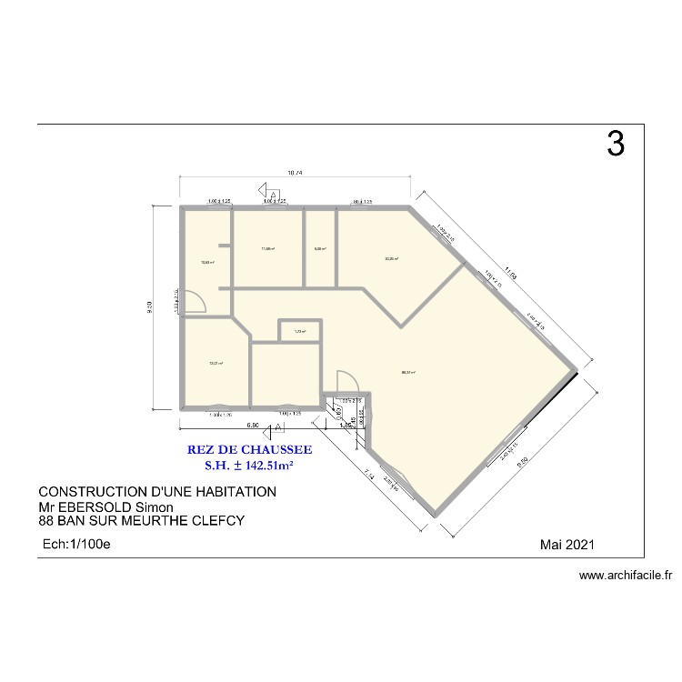 EBERSOLD Simon. Plan de 0 pièce et 0 m2 EBERSOLD Simon. Plan de 0 pièce et 0 m2