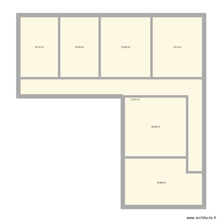 implantation marina L double maison etage. Plan de 7 pièces et 96 m2