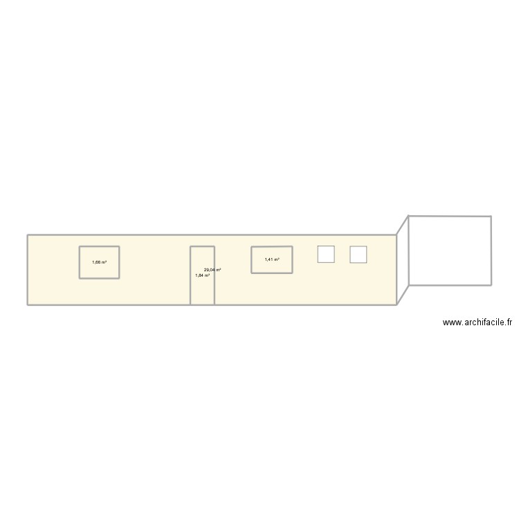 vasseur. Plan de 4 pièces et 37 m2