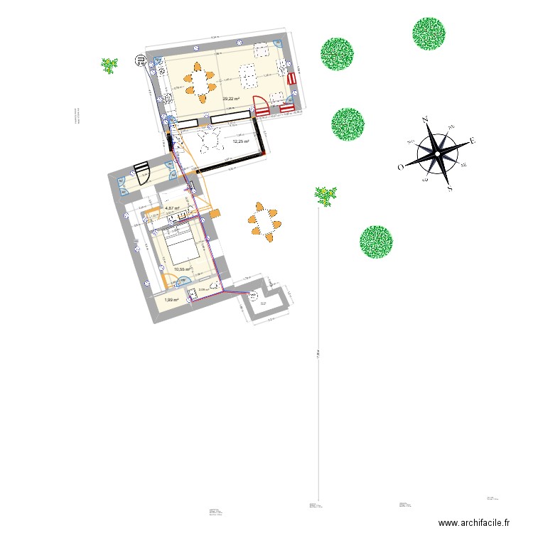 NOUVEAU PROJET. Plan de 10 pièces et 150 m2