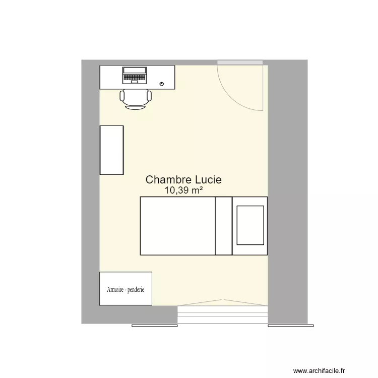 Chambre Lucie 1. Plan de 
