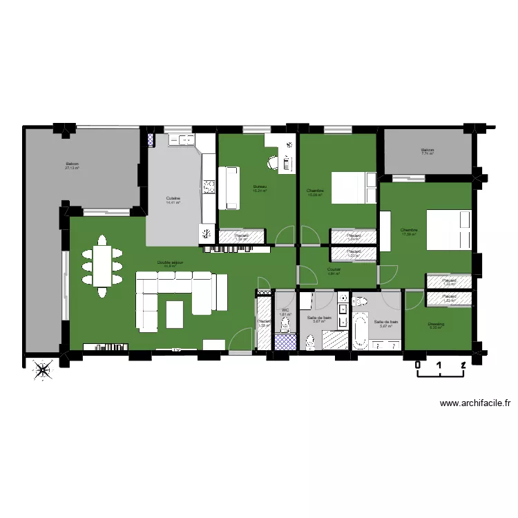Appartement. Plan de 