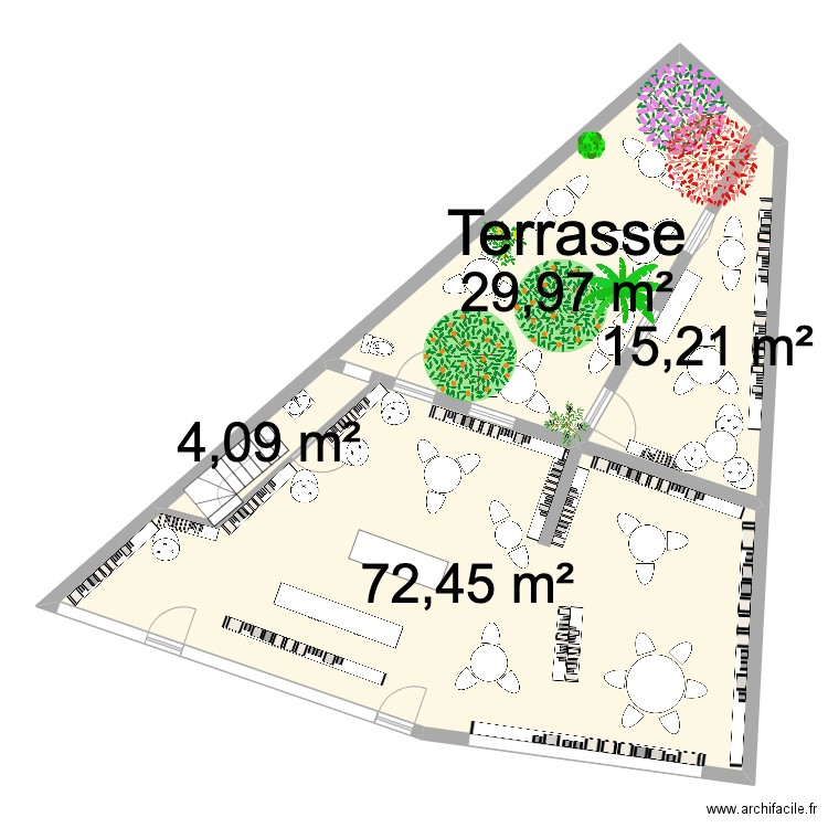 boutique Corine 2. Plan de 11 pièces et 241 m2