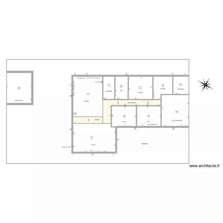 MAISON HICHAM. Plan de 9  et 156 m²