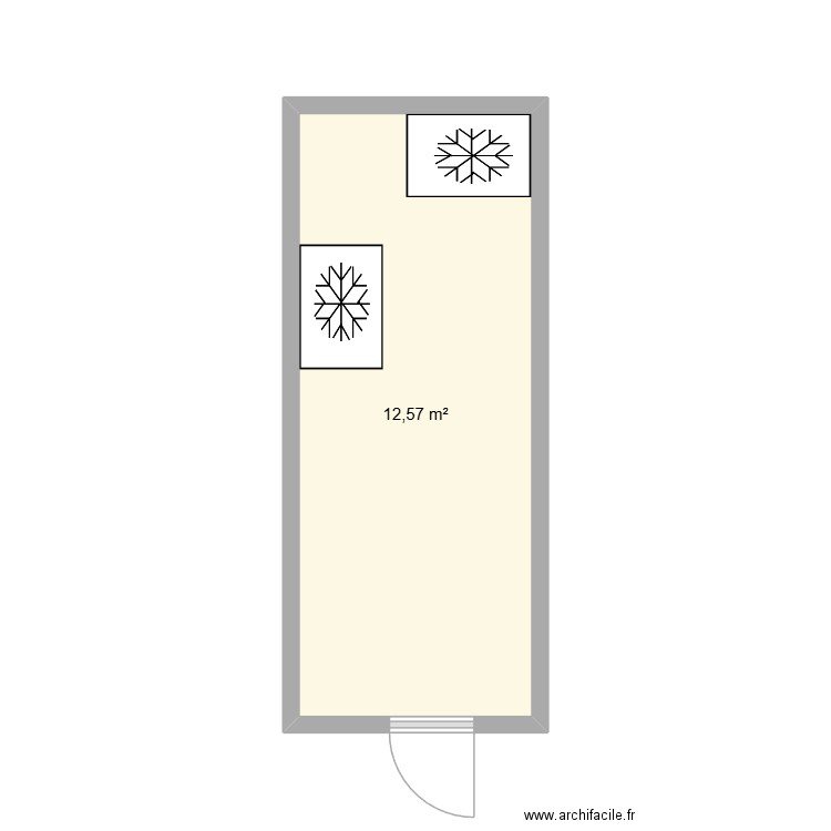 labo 2. Plan de 1 pièce et 13 m2