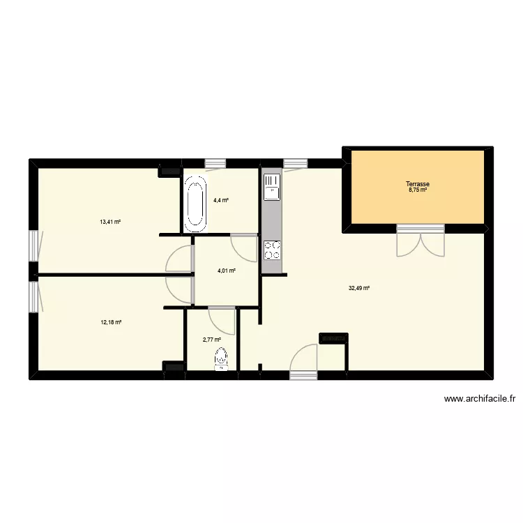 MONTALBANO. Plan de 10  et 78 m²