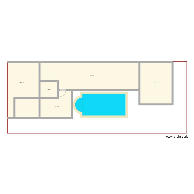 Khok Kloi 3. Plan de 6 pièces et 124 m2