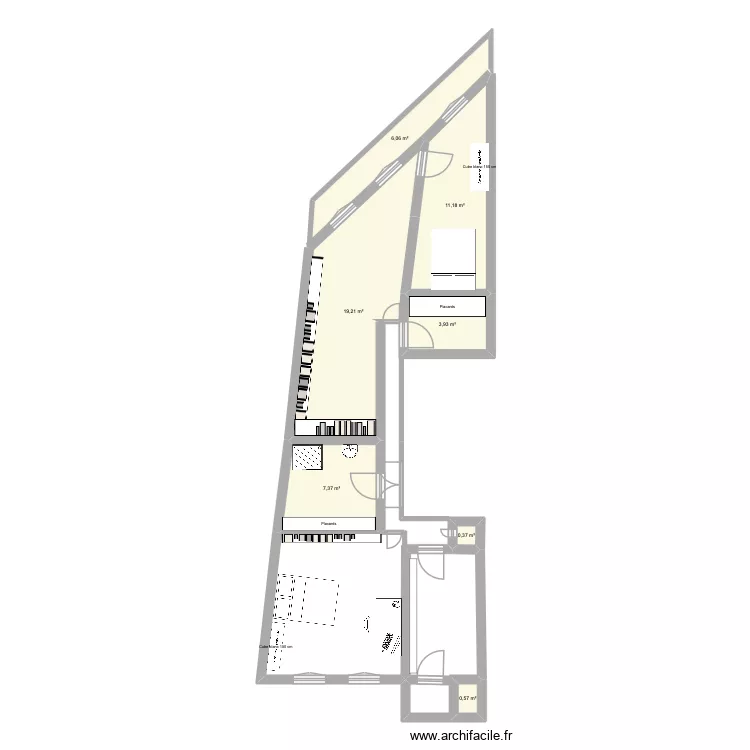 Maison. Plan de 7 et 49 m² Maison. Plan de 7 et 49 m²