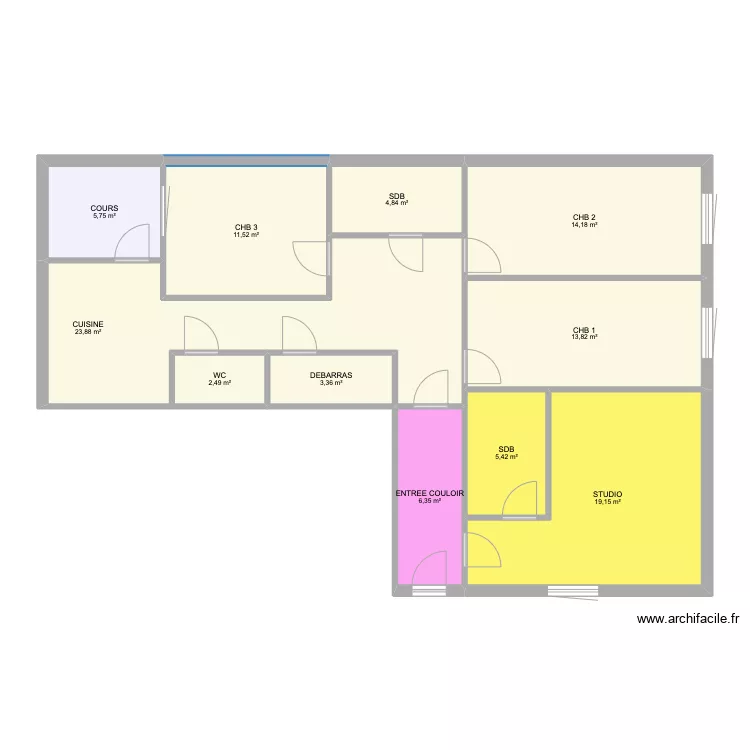 2 apparts LUNEL. Plan de 