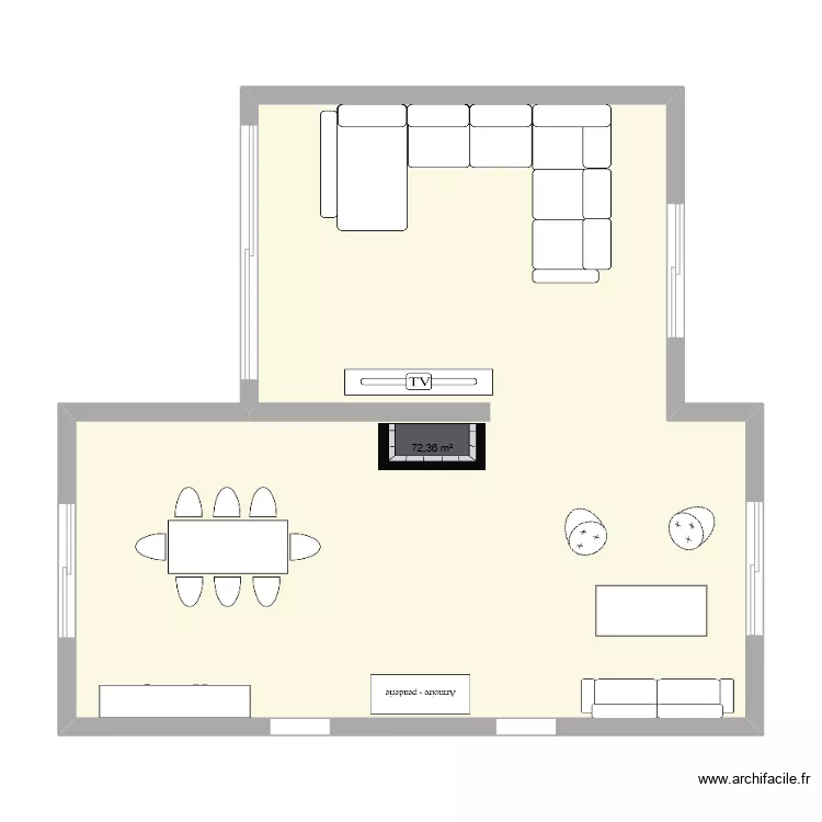extension terrasse. Plan de 