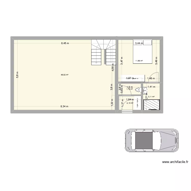 Extension_GP. Plan de 7 et 119 m² Extension_GP. Plan de 7 et 119 m²