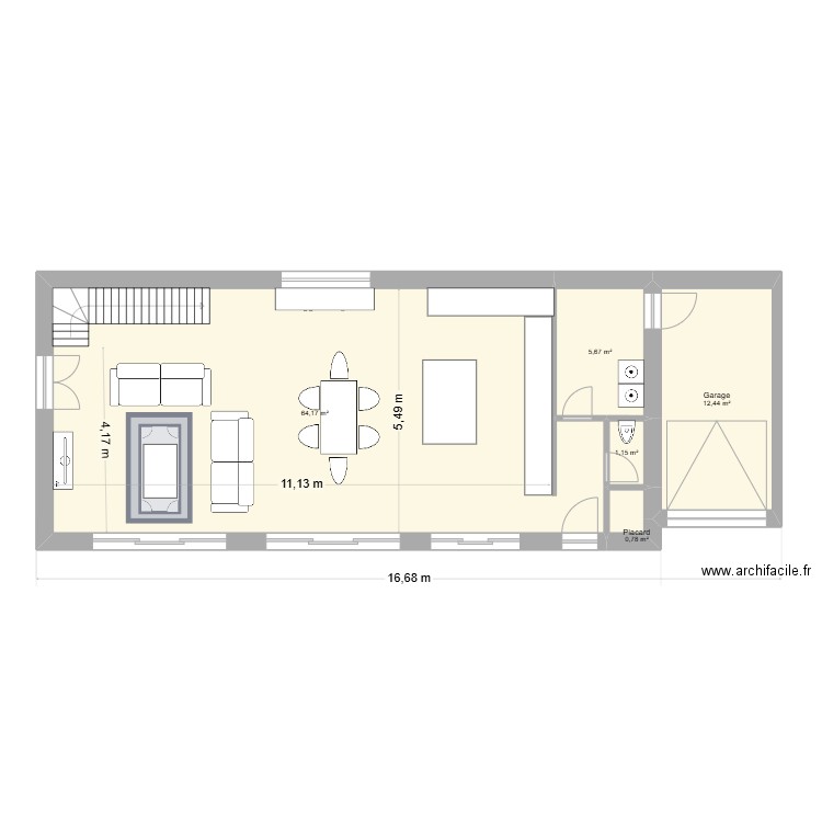 SXS3 Last2. Plan de 18 pièces et 154 m2