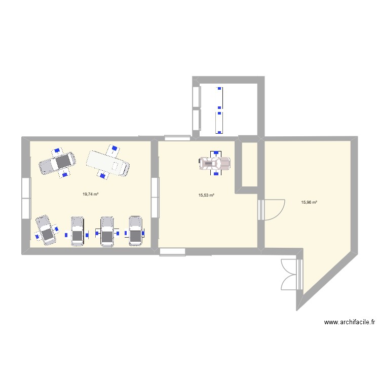 U33. Plan de 3 pièces et 51 m2