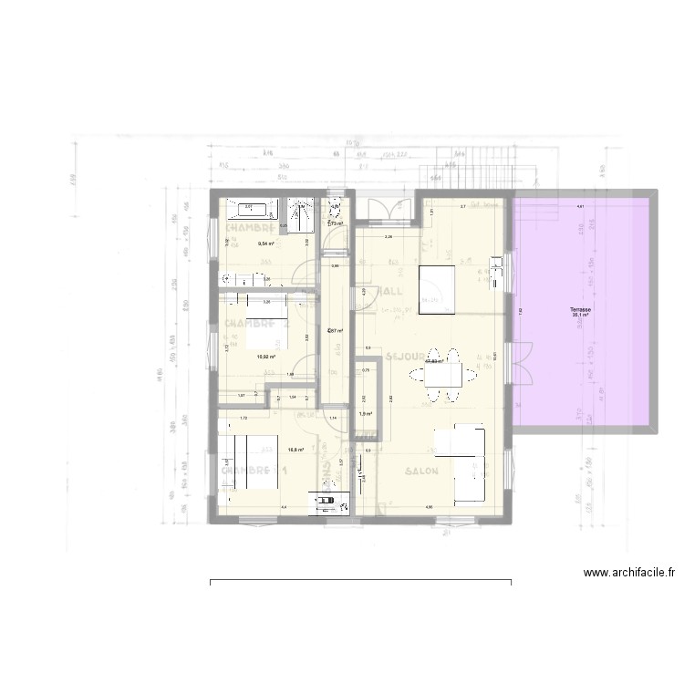 Plan Steph. Plan de 13 pièces et 323 m2