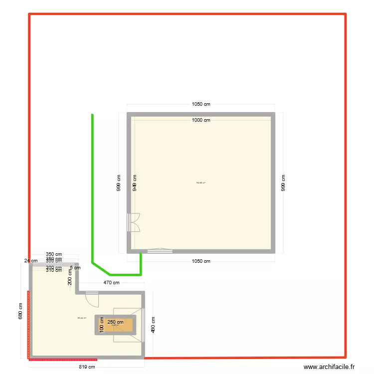 garage V1. Plan de 