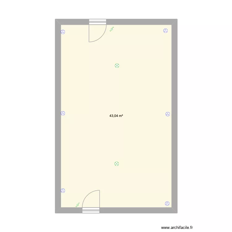 saint aubert 1. Plan de 1  et 43 m²