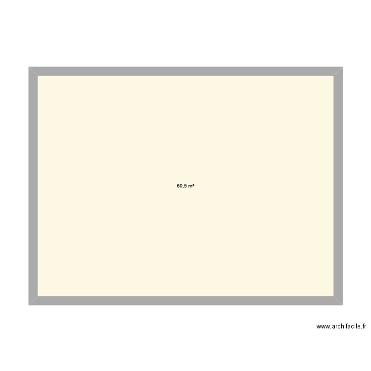 rez maison. Plan de 1 pièce et 61 m2