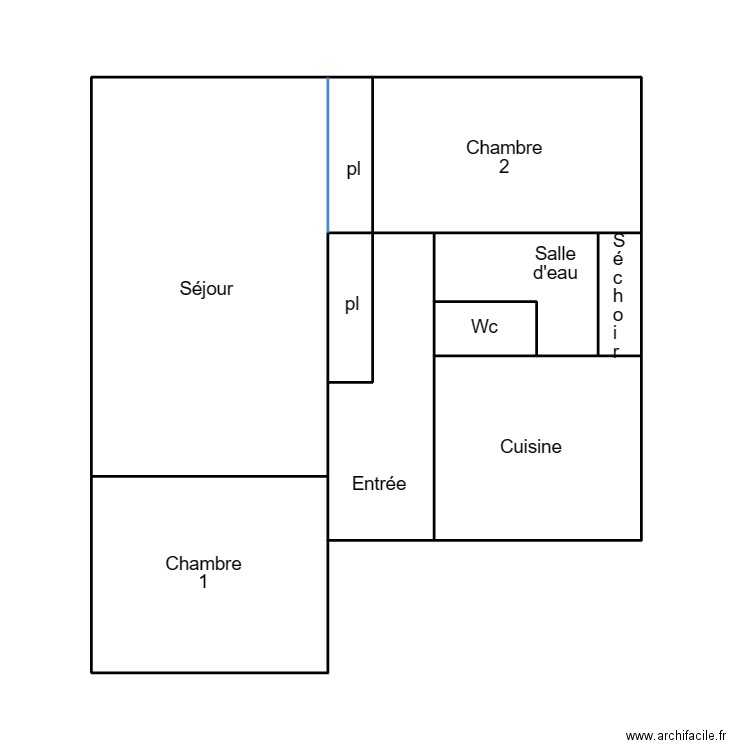 QUIMPER BLAIZE PRAIRIE. Plan de 10 pièces et 48 m2