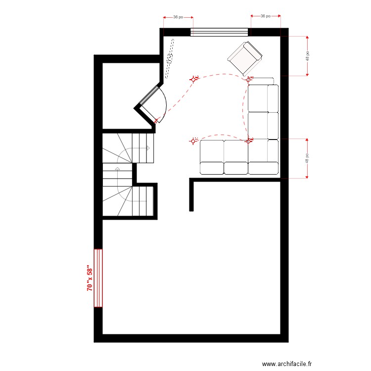 Rdch 1. Plan de 0 pièce et 0 m2