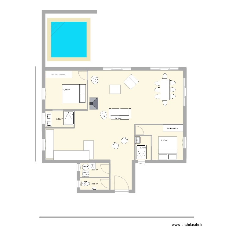 2025 99. Plan de 7 pièces et 98 m2