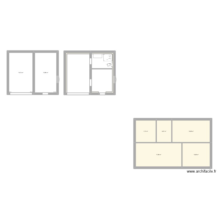 1jhgx. Plan de 13 pièces et 111 m2