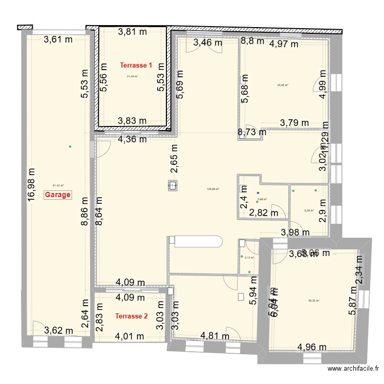 La Vergene Cotes à jour Reel avec clo V3. Plan de 9 pièces et 332 m2