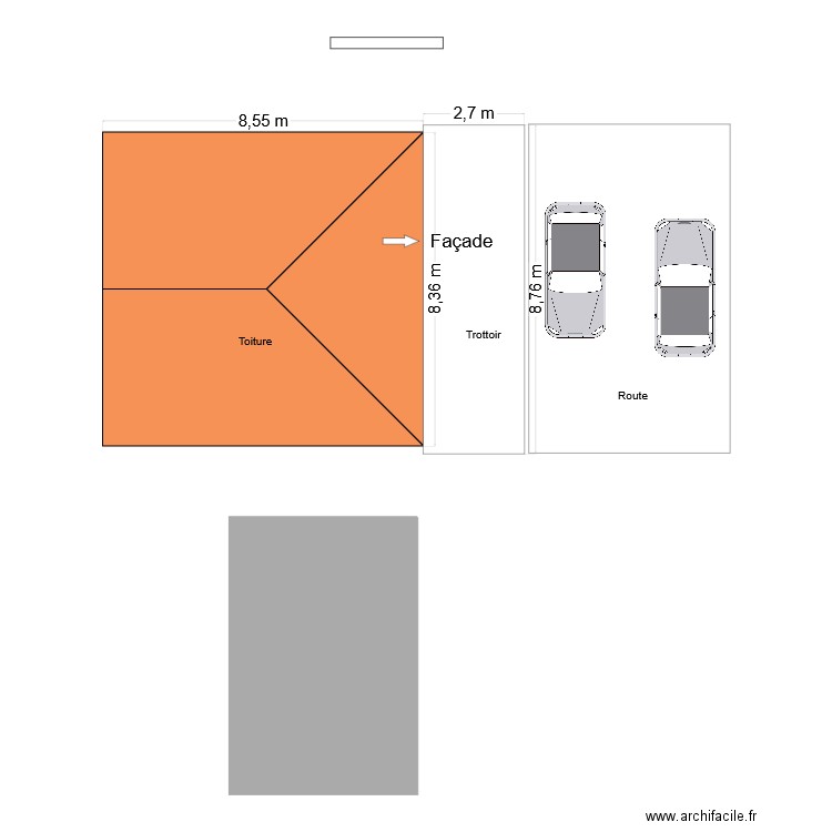 Plan de masse 3D. Plan de 0 pièce et 0 m2