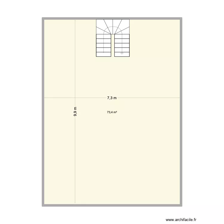 CHAMBRE VILLAGE. Plan de 1 pièce et 73 m²