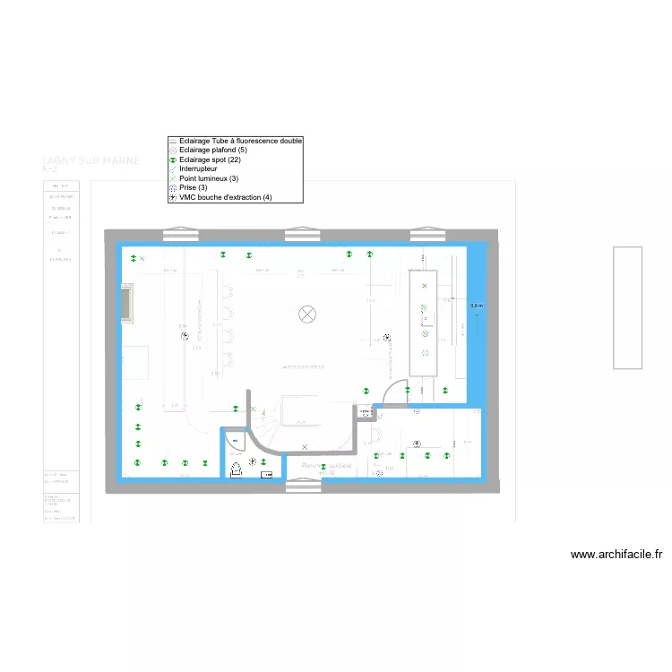 ECLAIRAGE PLAFOND 2E. Plan de 
