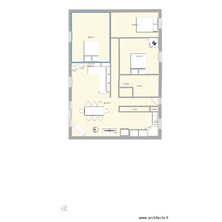 modifier  Melville. Plan de 0 pièce et 0 m2