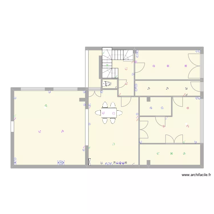 RDC papa karine &eacute;lectricit&eacute;. Plan de 8  et 119 m²