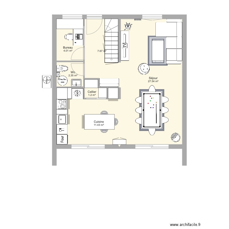 Maison Projet 19. Plan de 17 pièces et 151 m2