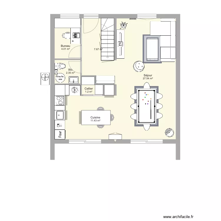 Maison Projet 19. Plan de 