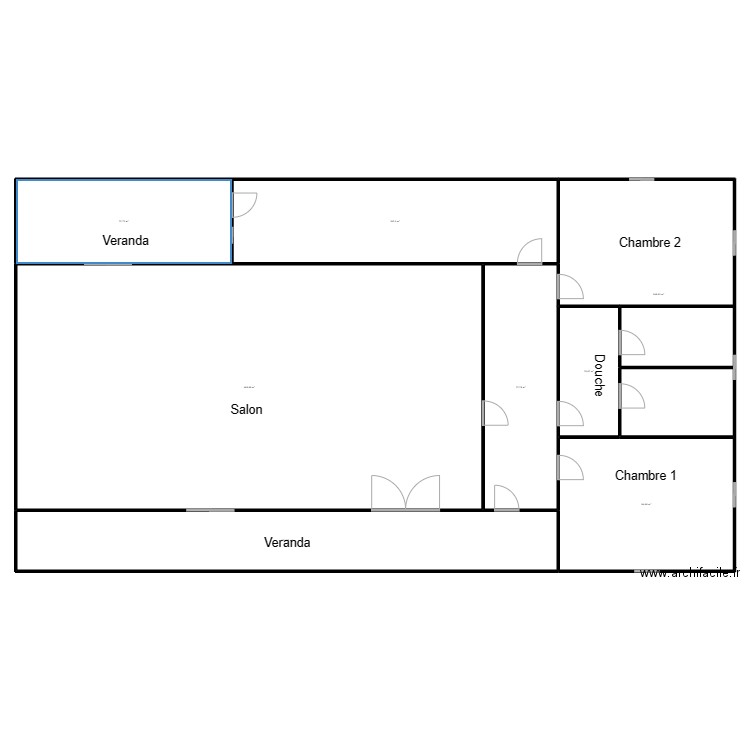 VUE EN PLAN LOGEMENT B GBAKPODJI. Plan de 0 pièce et 0 m2