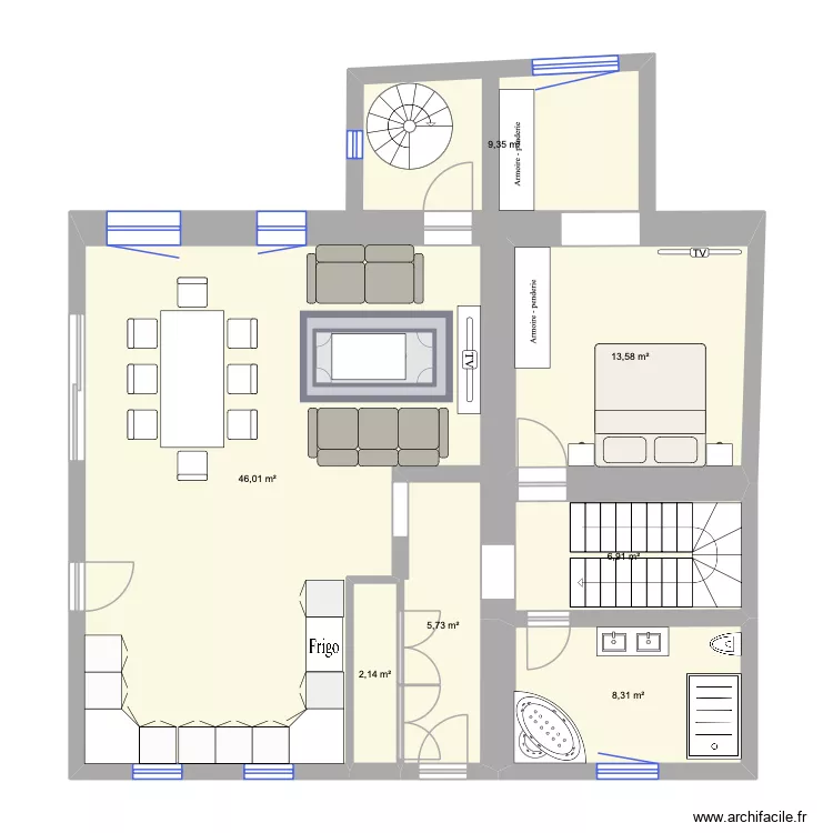 RDC 2. Plan de 7 et 92 m² RDC 2. Plan de 7 et 92 m²