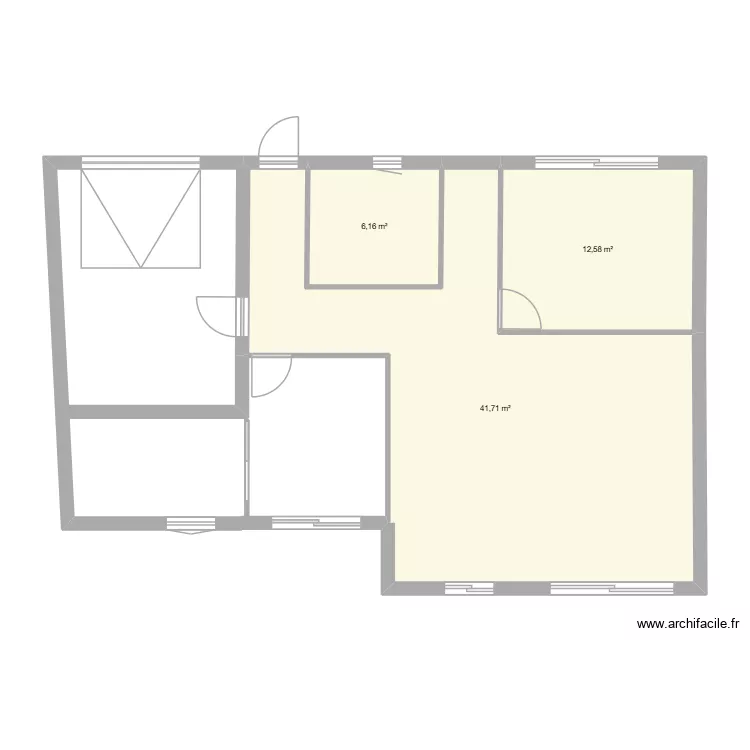 pornic1. Plan de 3  et 60 m²