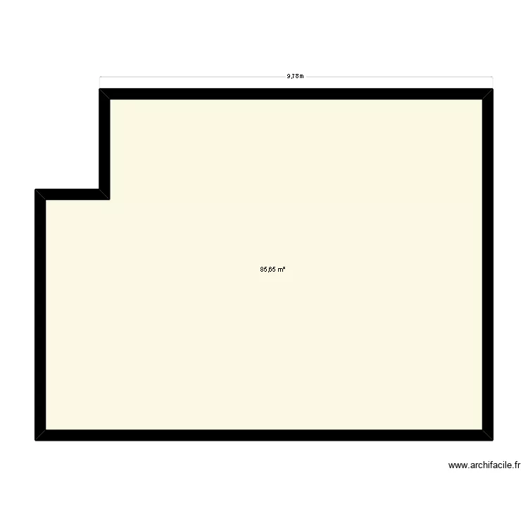 NiederInterieur. Plan de 1  et 86 m²