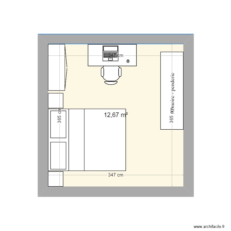 chambe adultes. Plan de 0 pièce et 0 m2