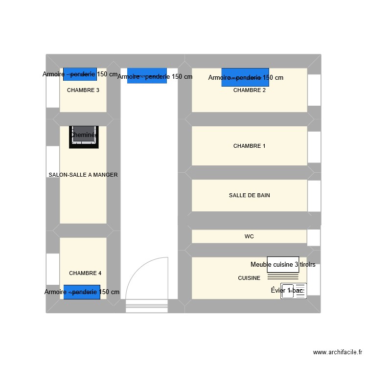 SGOLUPP. Plan de 8 pièces et 11 m2