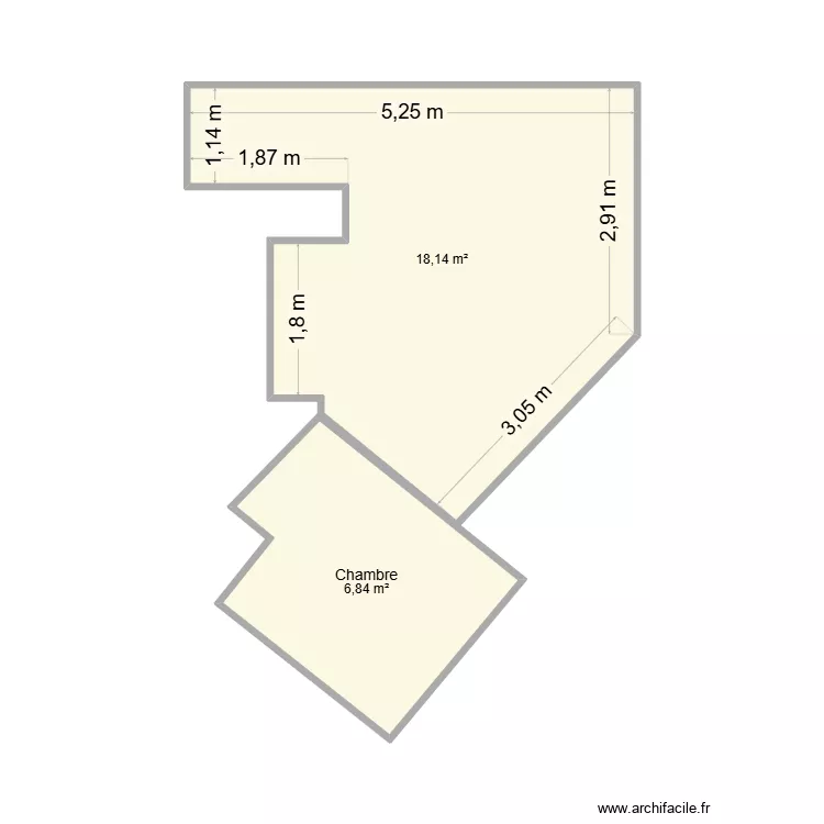 appart. Plan de 2 et 25 m² appart. Plan de 2 et 25 m²