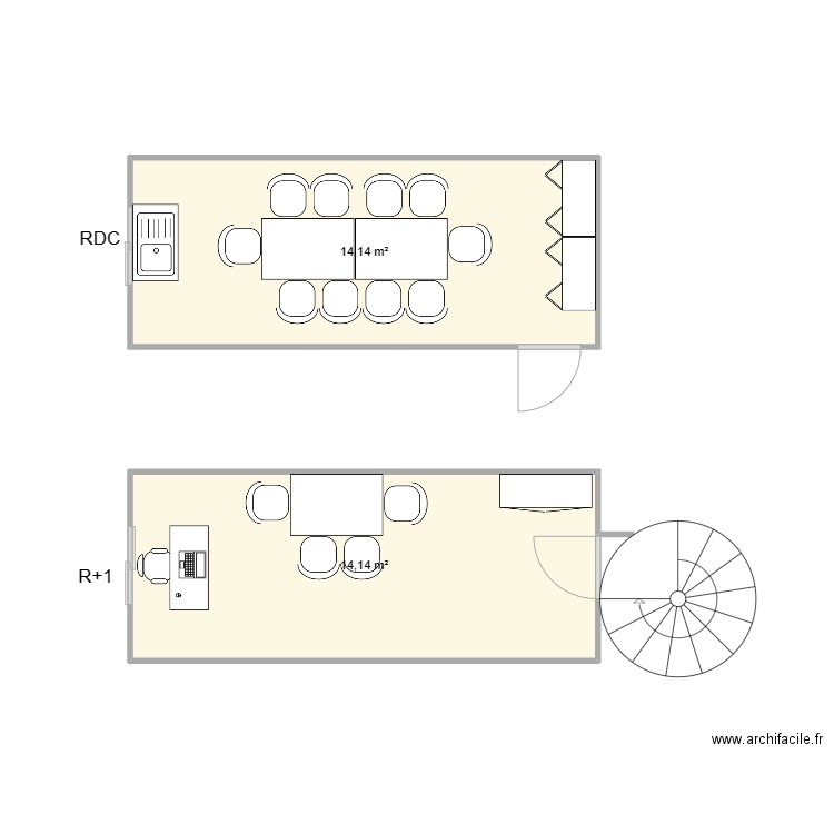 ORTEC CHANTIER CHATEAUNEUF SUR ISERE. Plan de 2 pièces et 28 m2