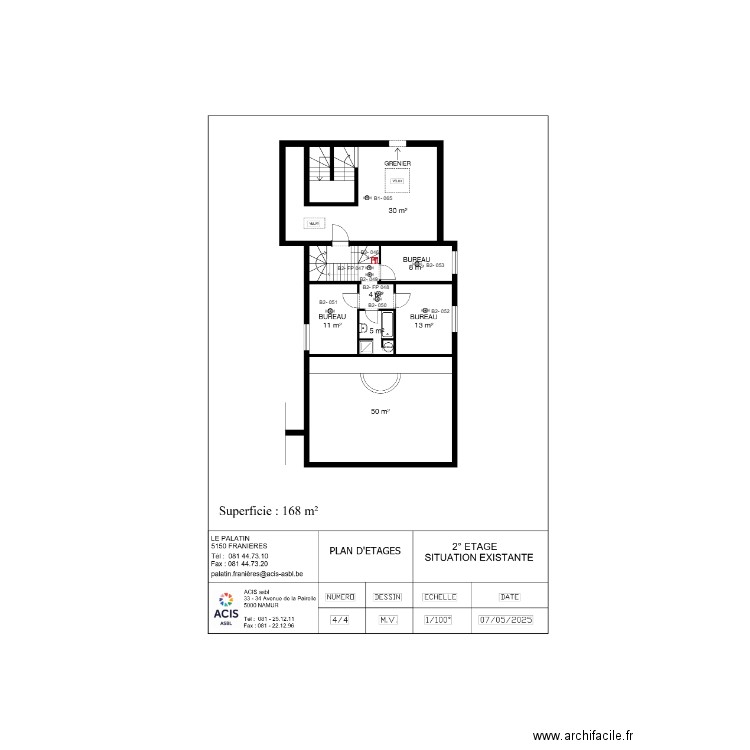 le palatin 2° étage bureau. Plan de 0 pièce et 0 m2