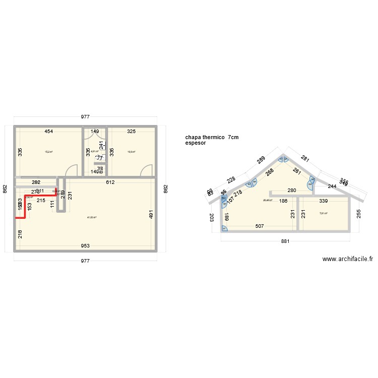 maison no1778. Plan de 10 pièces et 105 m2