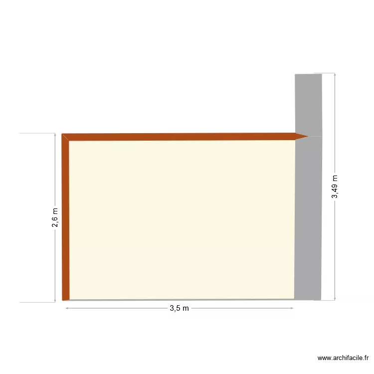 coupe pergola. Plan de 