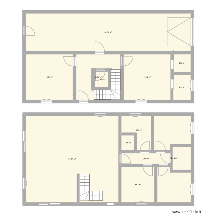 gabrielli-huet. Plan de 13 pièces et 193 m2