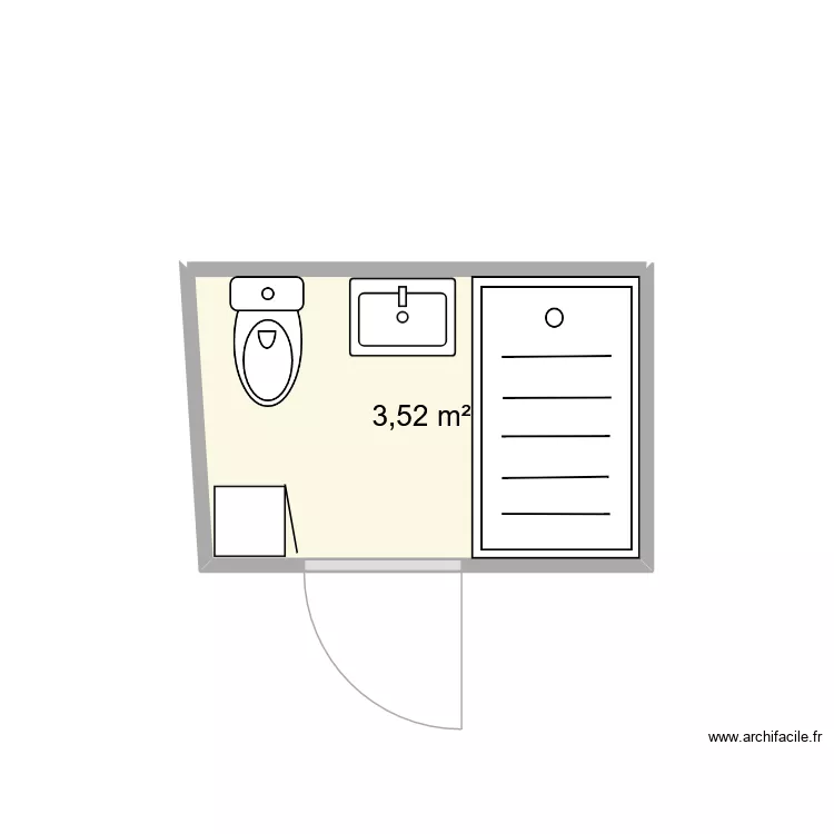 sdb2. Plan de 1 et 4 m² sdb2. Plan de 1 et 4 m²