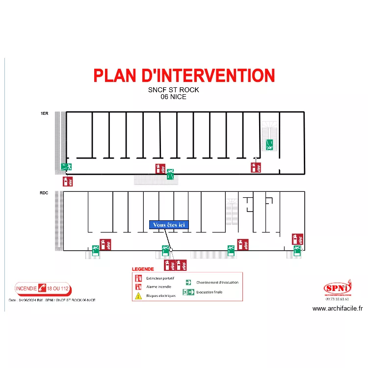 SNCF ST ROCK 06 NICE INTERVENTION. Plan de SNCF ST ROCK 06 NICE INTERVENTION. Plan de