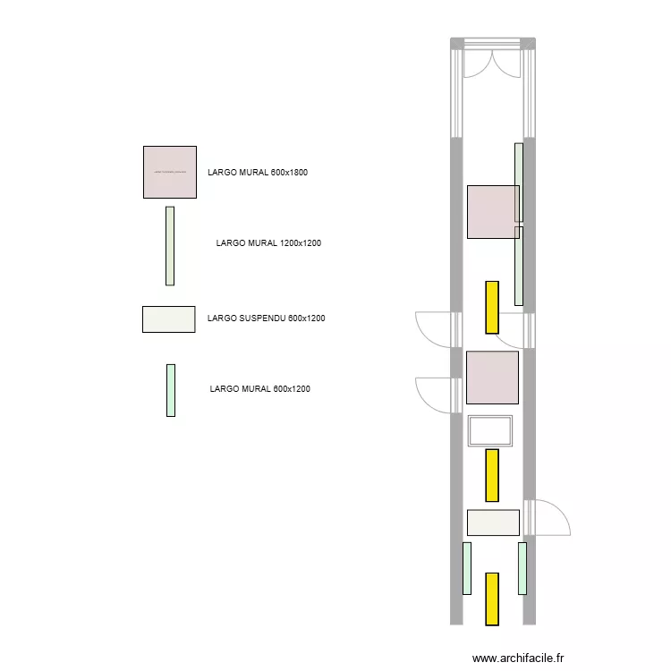 DEGAGEMENT - COULOIR - FOYER DE VIE LES MARTINEAUX. Plan de 