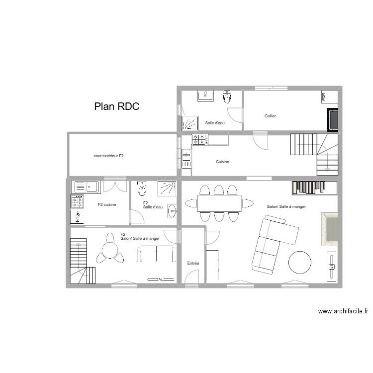 Plan RDC girard gérard définitif. Plan de 10 pièces et 41 m2