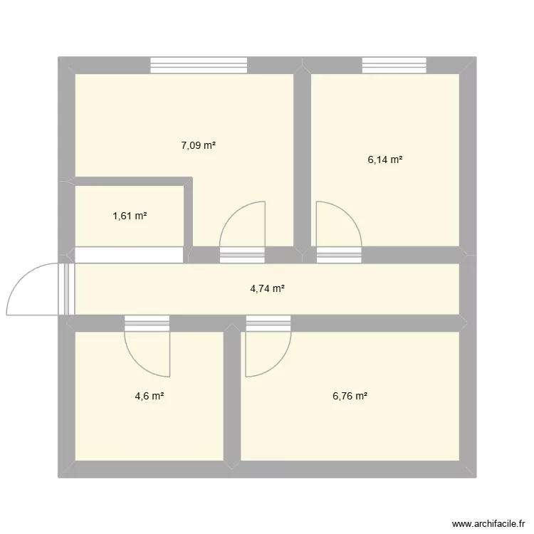 Td aménagement. Plan de 6 pièces et 31 m² Td aménagement. Plan de 6 pièces et 31 m²